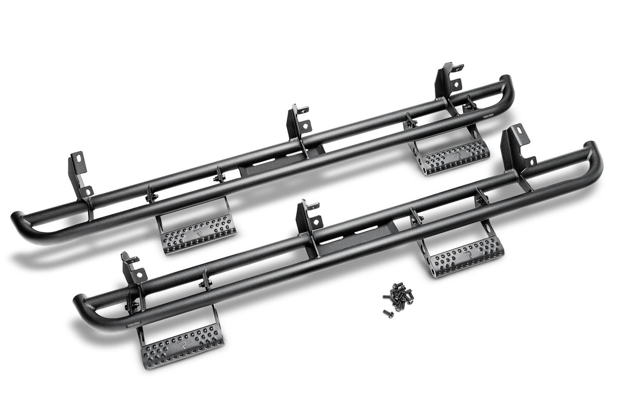 N-FAB D194RKRCCS4 RKR STEP SYSTEM CAB LENGTH (2 STEP MOUNTS/2 STEPS PER SIDE) 1.75 INCH RAILS 2019-2025 (NEW BODY STYLE) RAM 1500 CREW CAB TEXTURED BLACK