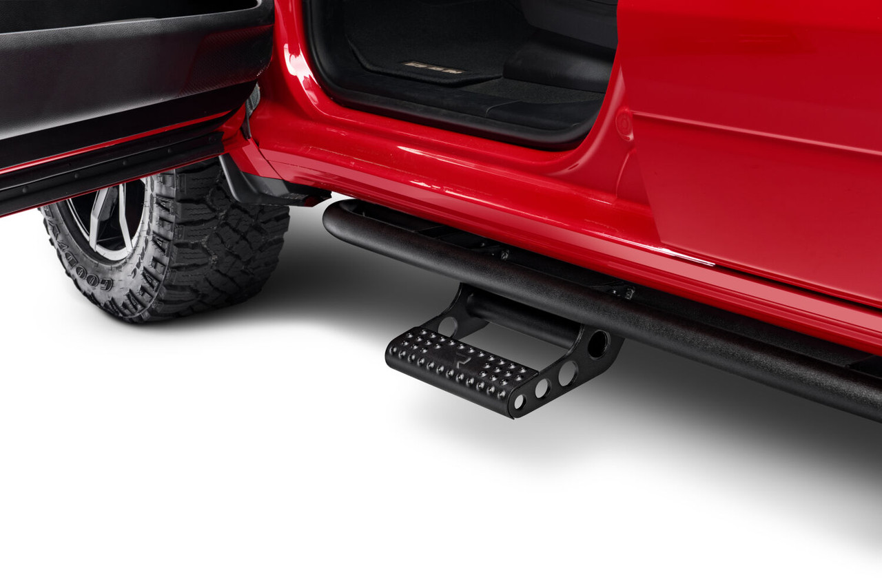 N-FAB D154RKRCCS4 RKR STEP SYSTEM CAB LENGTH (2 STEP MOUNTS/2 STEPS PER SIDE) 1.75 INCH RAILS 2015.5-2018 (2019-2024 CLASSIC) RAM 1500 CREW CAB TEXTURED BLACK