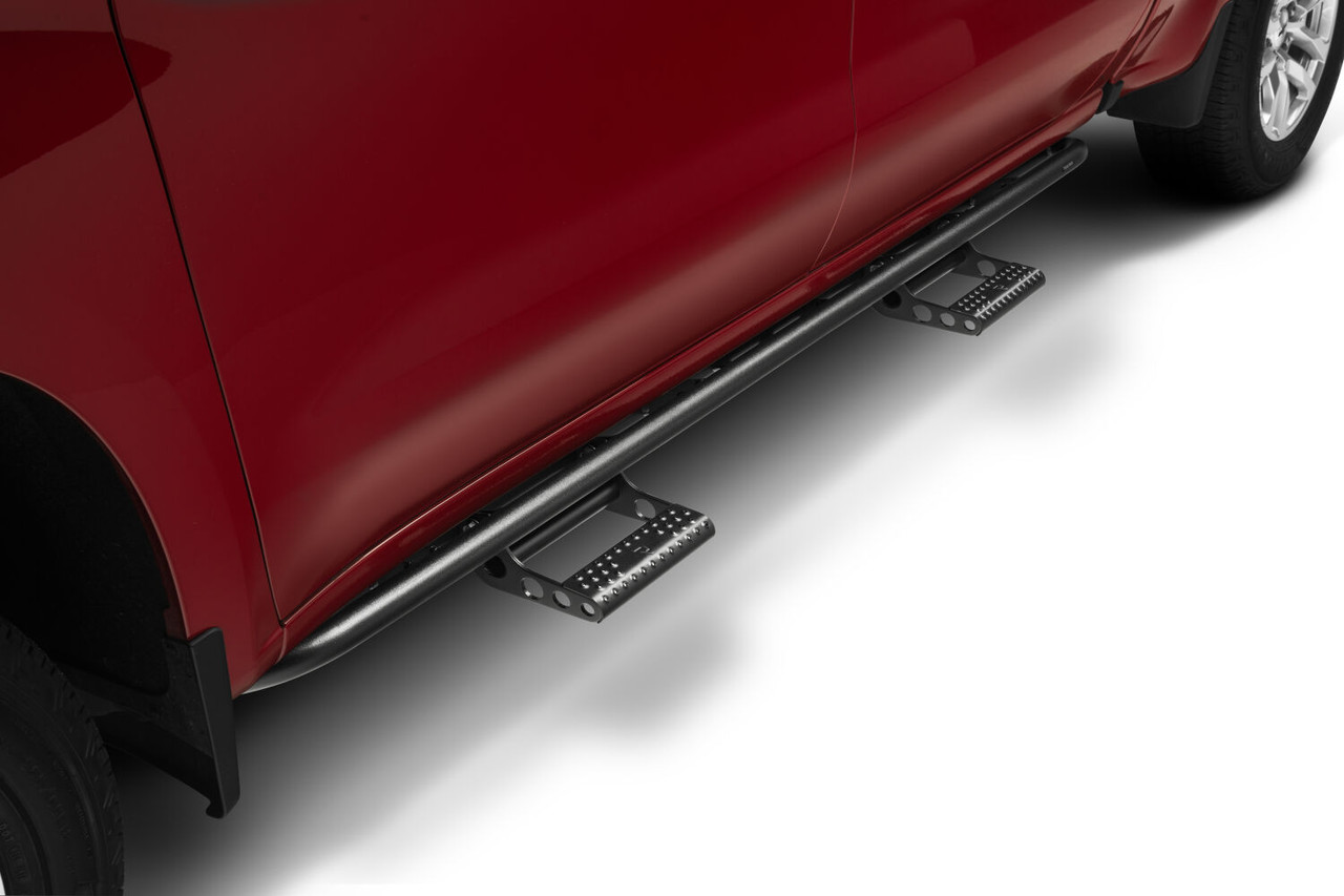 N-FAB C194RKRCCS4 RKR STEP SYSTEM CAB LENGTH (2 STEP MOUNTS/2 STEPS PER SIDE) 1.75 INCH RAILS 2019 (NEW BODY STYLE)-2025 CHEVY SILVERADO/GMC SIERRA 1500/2020-2025 2500 HD/3500 HD CREW CAB TEXTURED BLACK