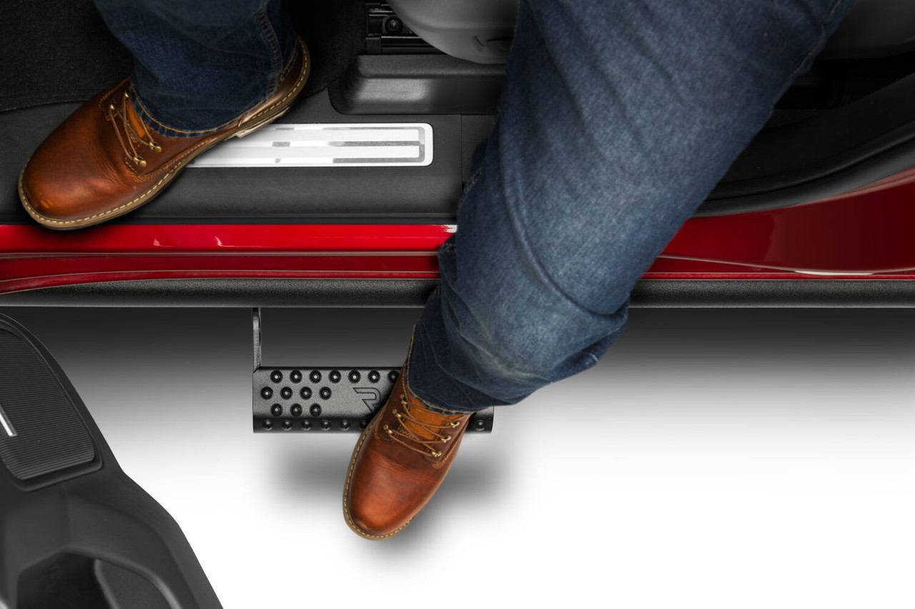 N-FAB C194RKRCCS4 RKR STEP SYSTEM CAB LENGTH (2 STEP MOUNTS/2 STEPS PER SIDE) 1.75 INCH RAILS 2019 (NEW BODY STYLE)-2025 CHEVY SILVERADO/GMC SIERRA 1500/2020-2025 2500 HD/3500 HD CREW CAB TEXTURED BLACK