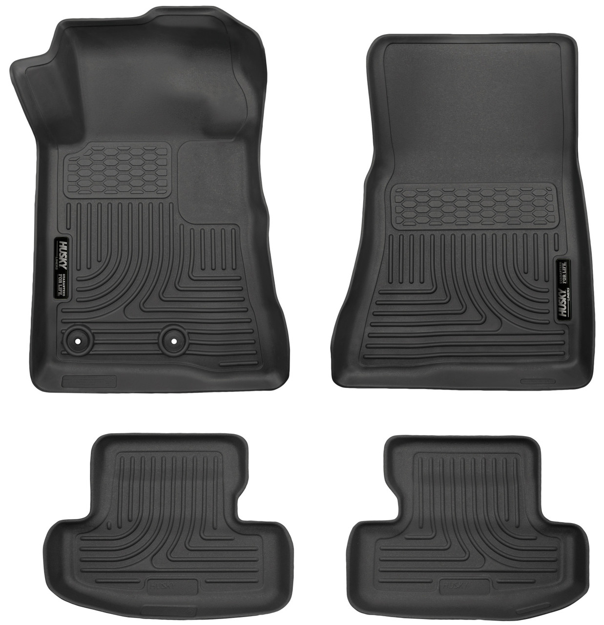HUSKY LINERS 99371 WEATHERBEATER FRONT & 2ND SEAT FLOOR LINERS FOR 2015-2024 MUSTANG