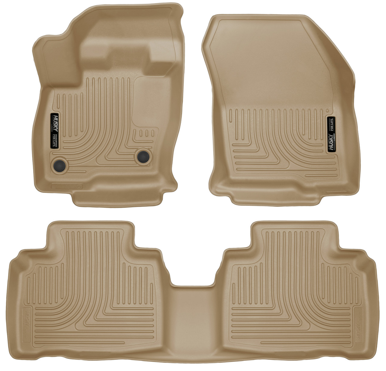 HUSKY LINERS 98783 WEATHERBEATER FRONT & 2ND SEAT FLOOR LINERS FOR 2015-2024 EDGE TAN