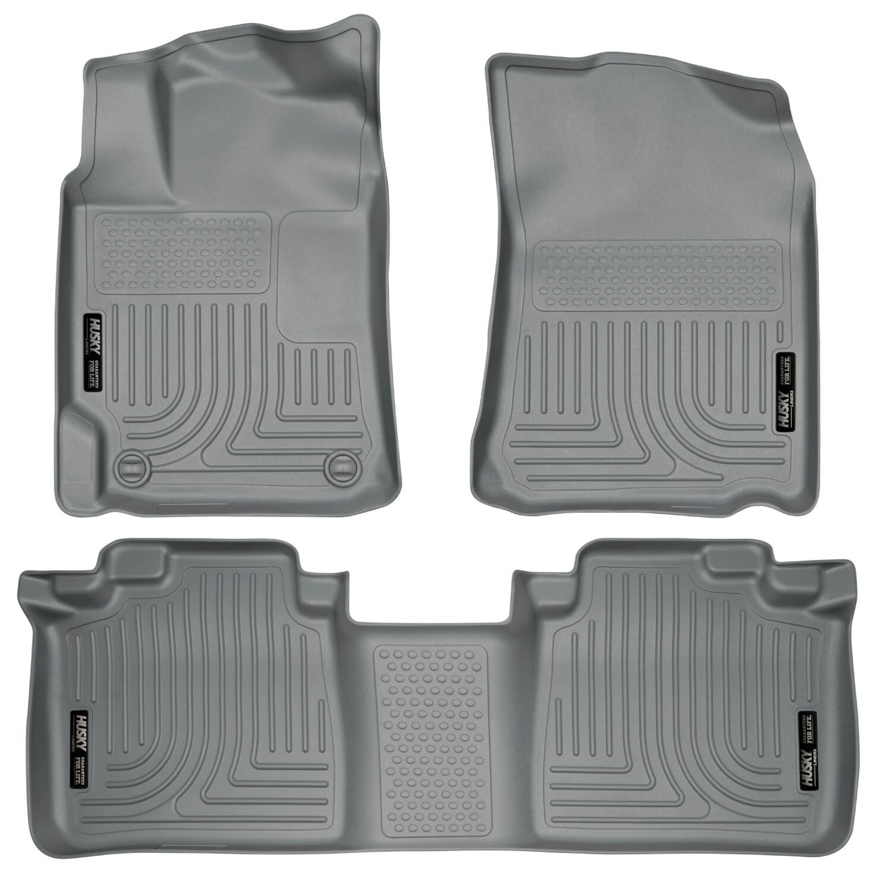 HUSKY LINERS 98512 WEATHERBEATER FRONT & 2ND SEAT FLOOR LINERS FOR 2007-2011 CAMRY GREY