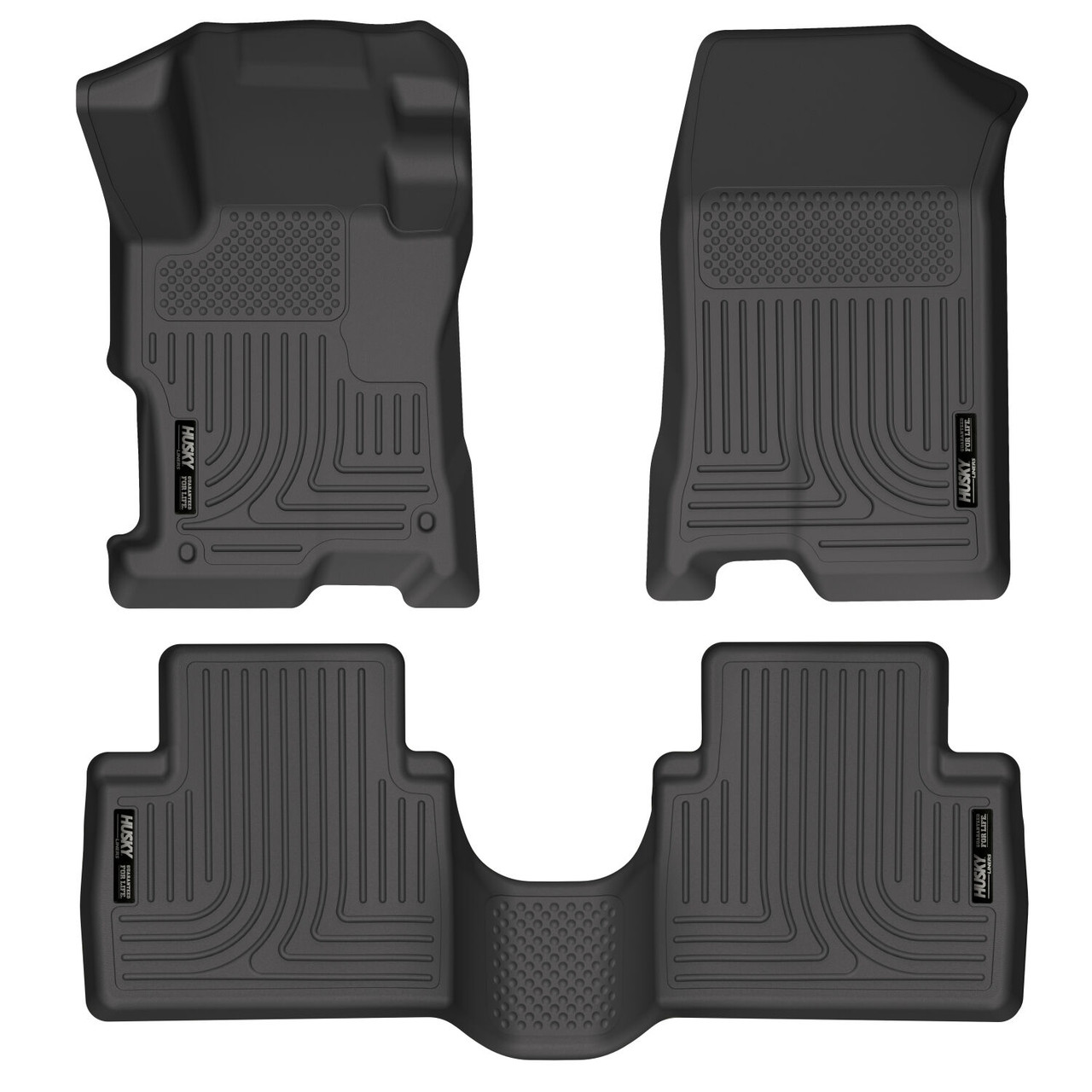 HUSKY LINERS 98401 WEATHERBEATER FRONT & 2ND SEAT FLOOR LINERS FOR 2008-2012 ACCORD BLACK