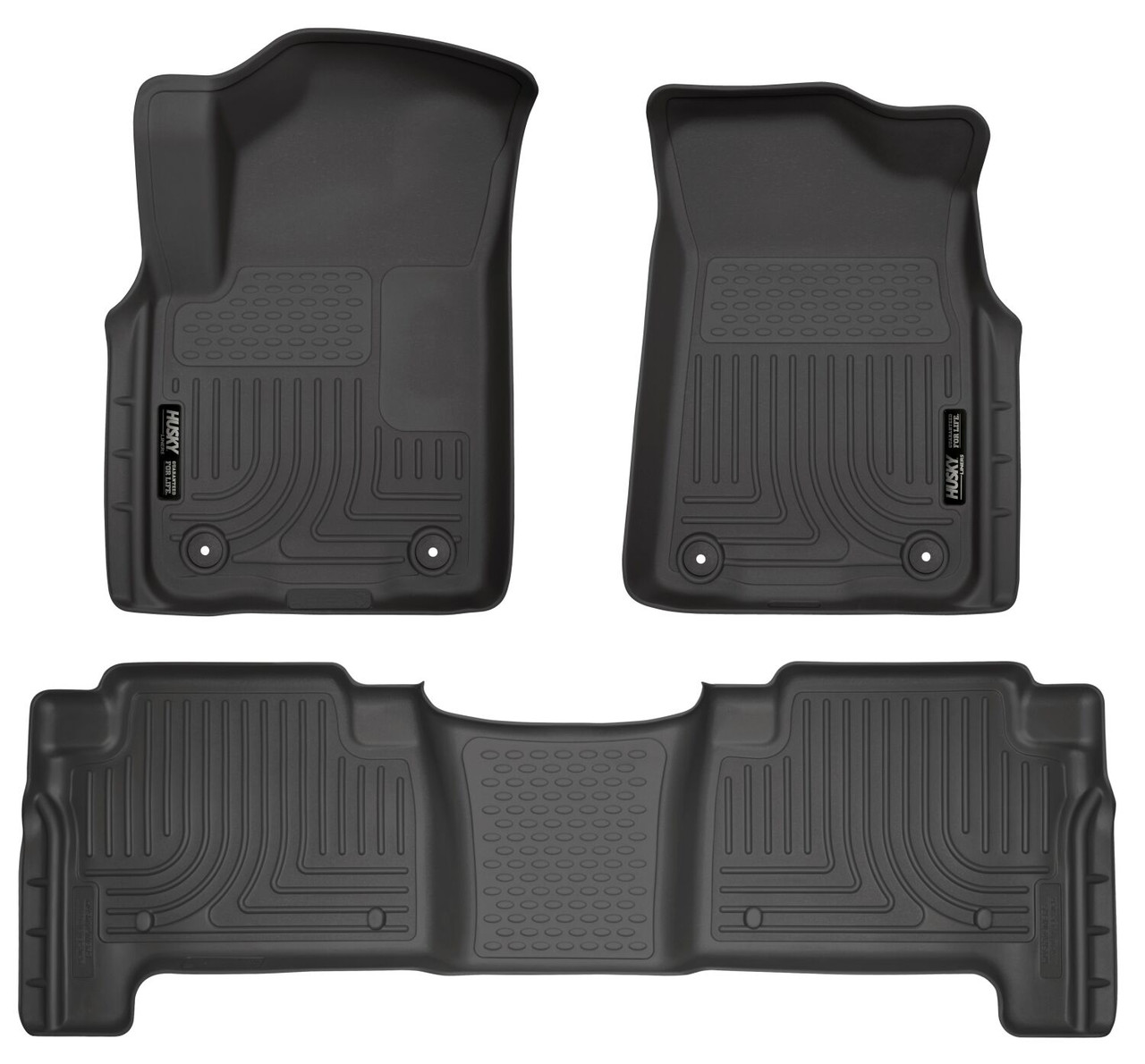 HUSKY LINERS 95671 WEATHERBEATER FRONT & 2ND SEAT FLOOR LINERS FOR 2019-2024 QX80/ARMADA