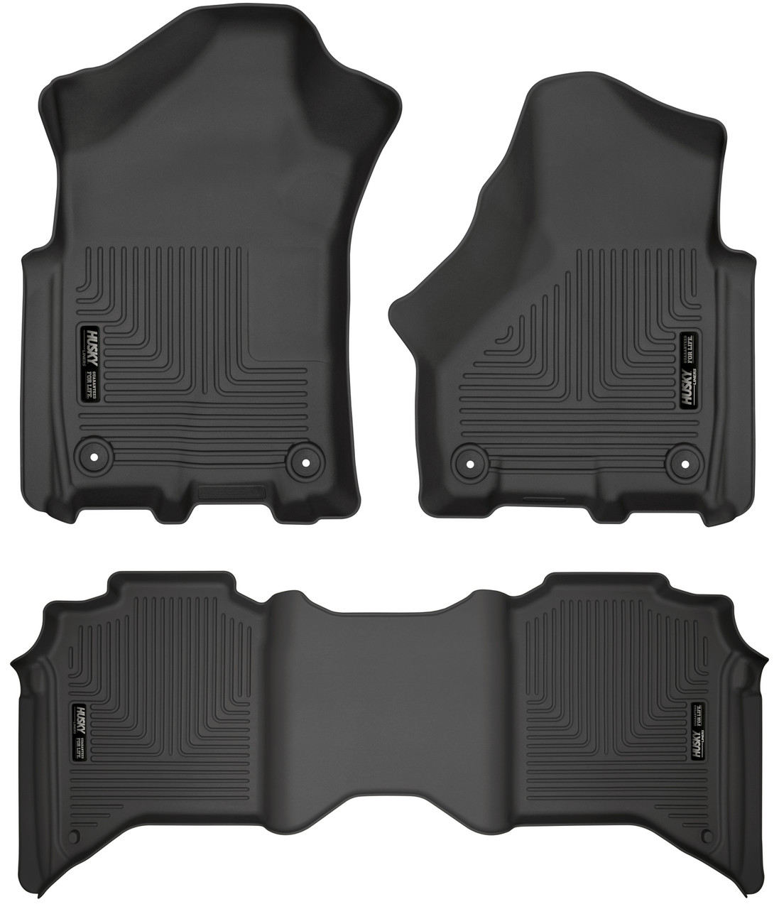 HUSKY LINERS 94111 WEATHERBEATER FRONT & 2ND SEAT FLOOR LINERS FOR 2019-2024 RAM 2500/3500 CREW CAB