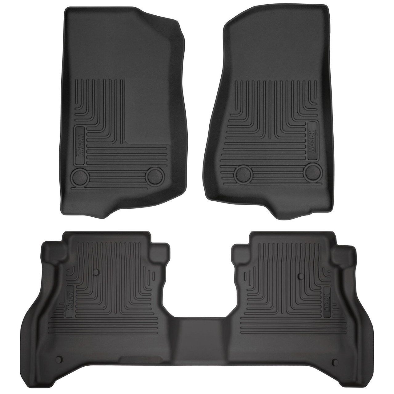 HUSKY LINERS 93681 WEATHERBEATER FRONT & 2ND SEAT FLOOR LINERS FOR 2020-2024 JEEP GLADIATOR
