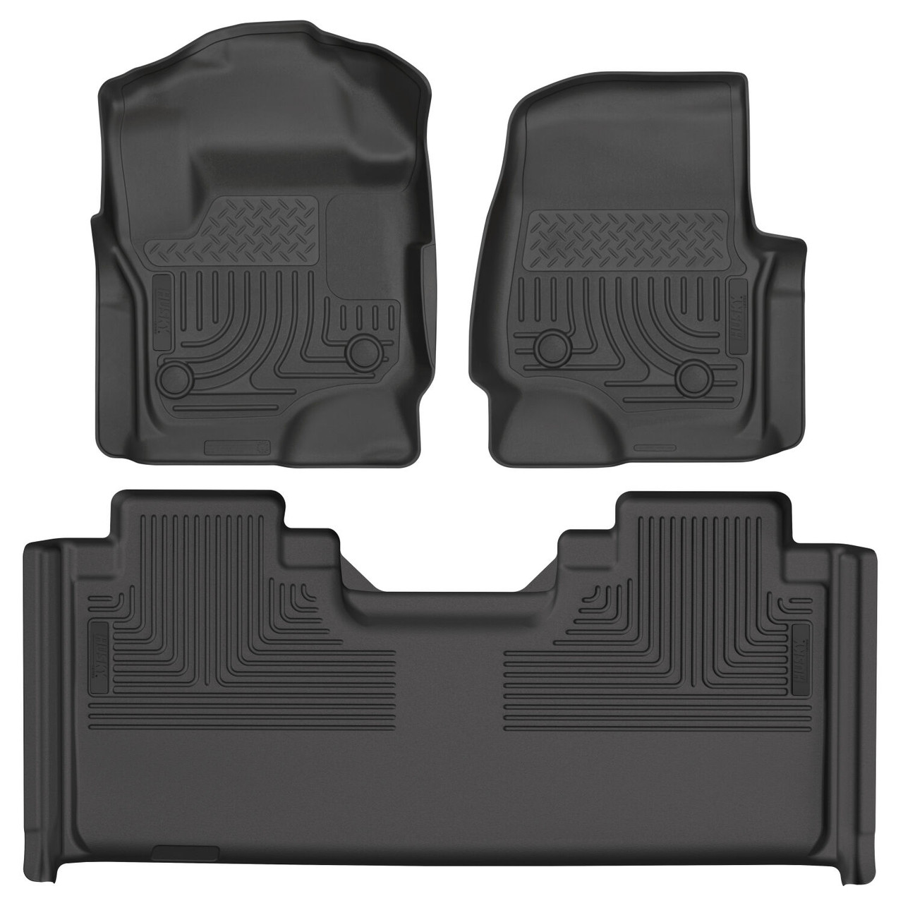 HUSKY LINERS 93651 WEATHERBEATER FRONT & 2ND SEAT FLOOR LINERS FOR 2017-2025 F-250/F-350/F-450 SUPER DUTY