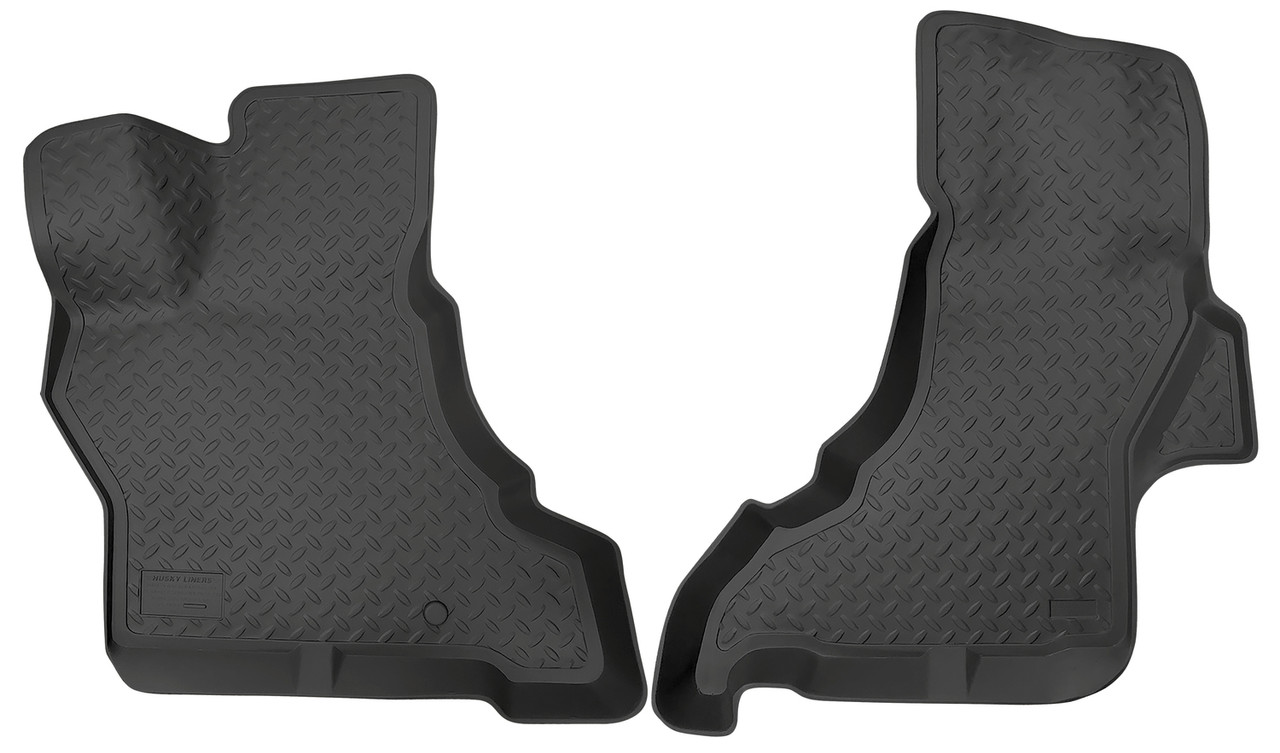 HUSKY LINERS 33251 CLASSIC STYLE FRONT FLOOR LINERS FOR 1997-2023 E-150/E-250/E-350 CLUB WAGON BLACK