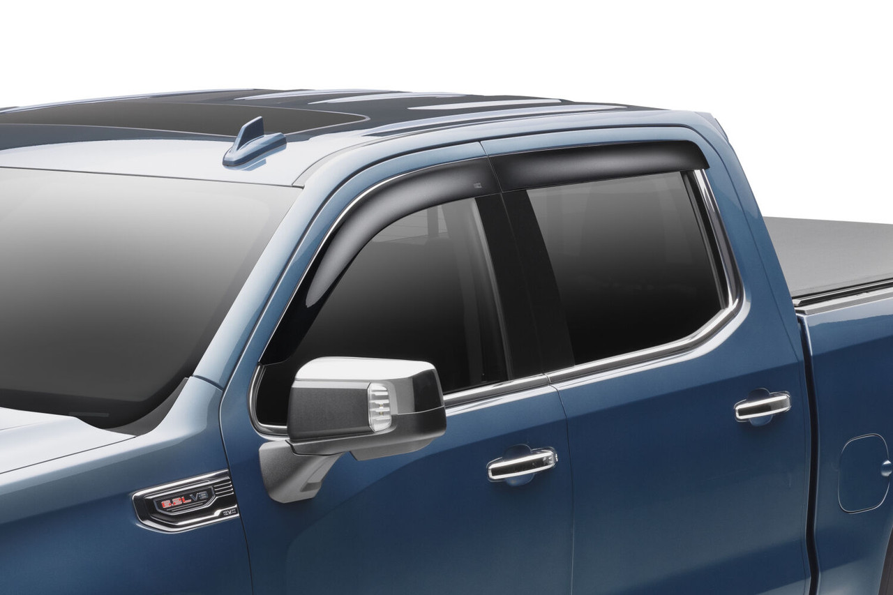 HUSKY LINERS 2854110 LOW PROFILE VENTVISOR DEFLECTOR SMOKE OUTSIDE MOUNT 4 PIECE FOR 2024-2025 SILVERADO/SIERRA EV