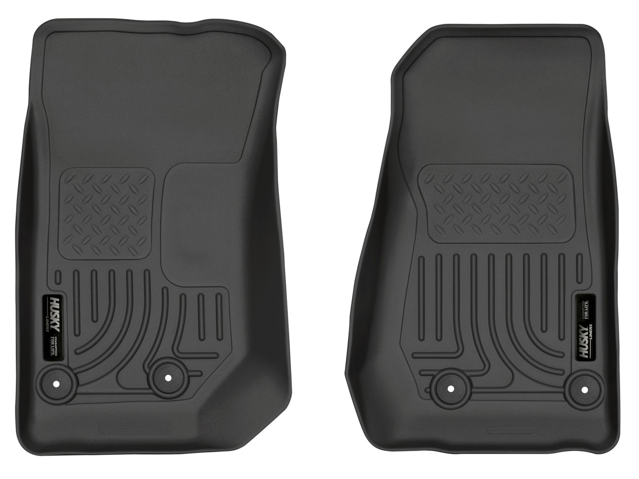 HUSKY LINERS 18041 WEATHERBEATER FRONT FLOOR LINERS FOR 2014-2017 JEEP WRANGLER 2018 JEEP WRANGLER