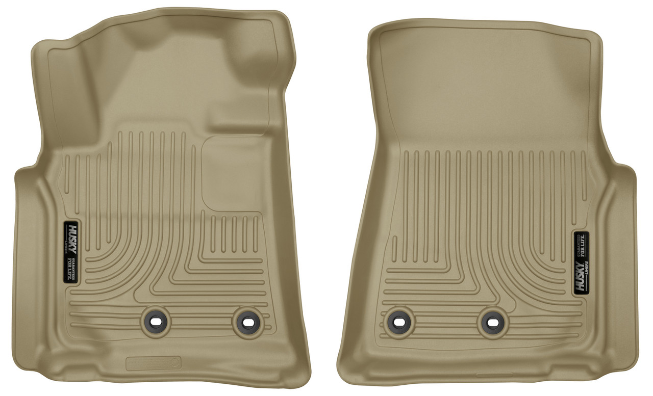 HUSKY LINERS 13093 WEATHERBEATER FRONT FLOOR LINERS FOR 2013-2021 LX570, LAND CRUISER TAN