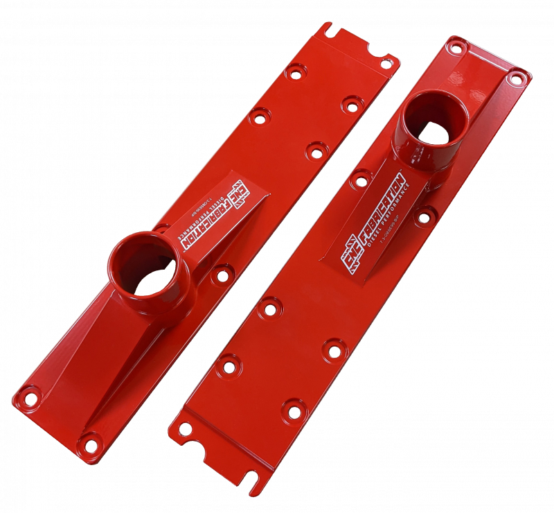 CNC FABRICATION 423007 94.5-98.5 7.3L BILLET PLENUMS - RED