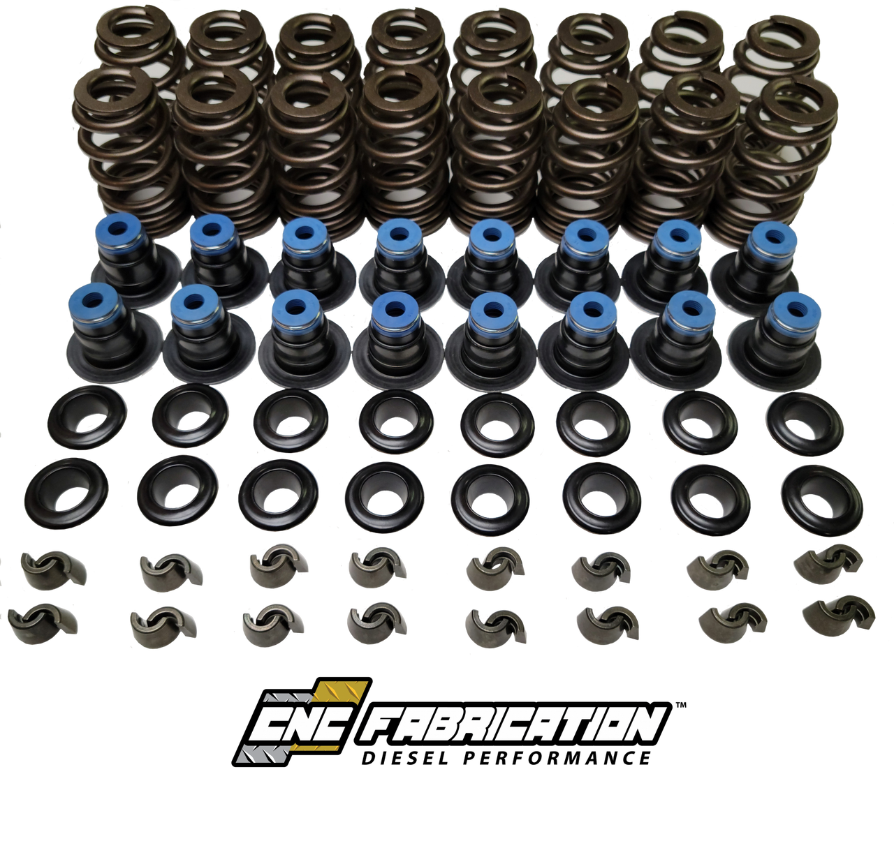CNC FABRICATION 421012 94.5-03 7.3L STAGE 2 BEE HIVE VALVE SPRING KIT WITH VALVE SEALS AND SHIMS