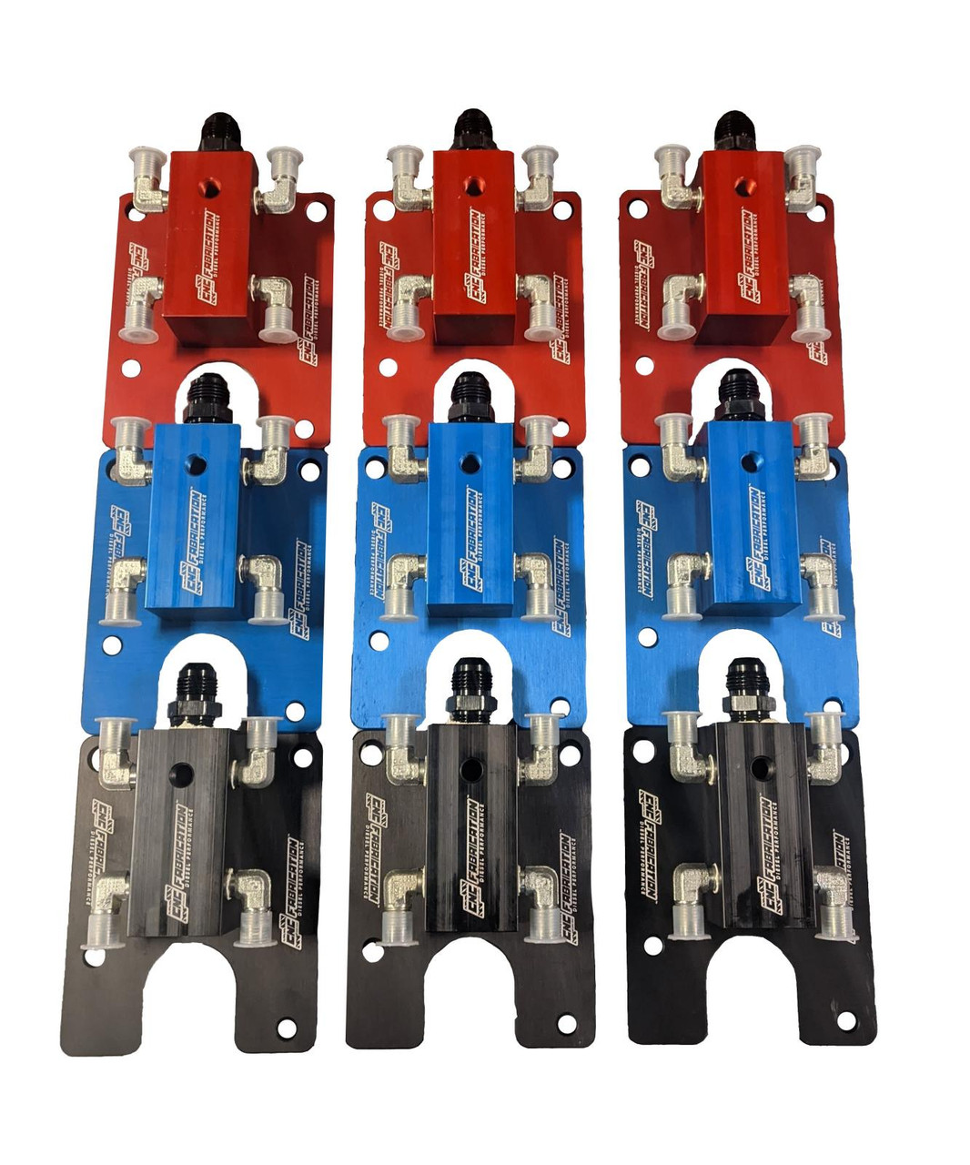 CNC FABRICATION 422019 99.5-03 7.3L 4-LINE FEED VALLEY MOUNT BOWL DELETE KIT RED