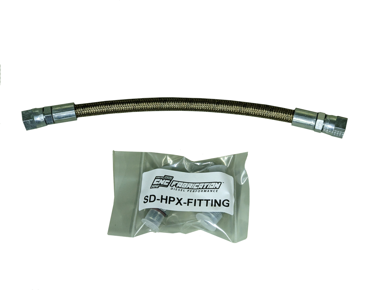 CNC FABRICATION 424005 94.5-03 7.3L PRESSURE OIL PUMP LINES (HPX) CROSSOVER LINE