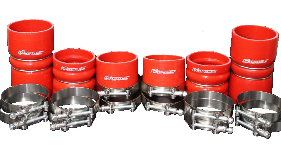 CNC FABRICATION 423025 99.5-03 7.3L CHARGE AIR COOLER BOOT KIT - RED