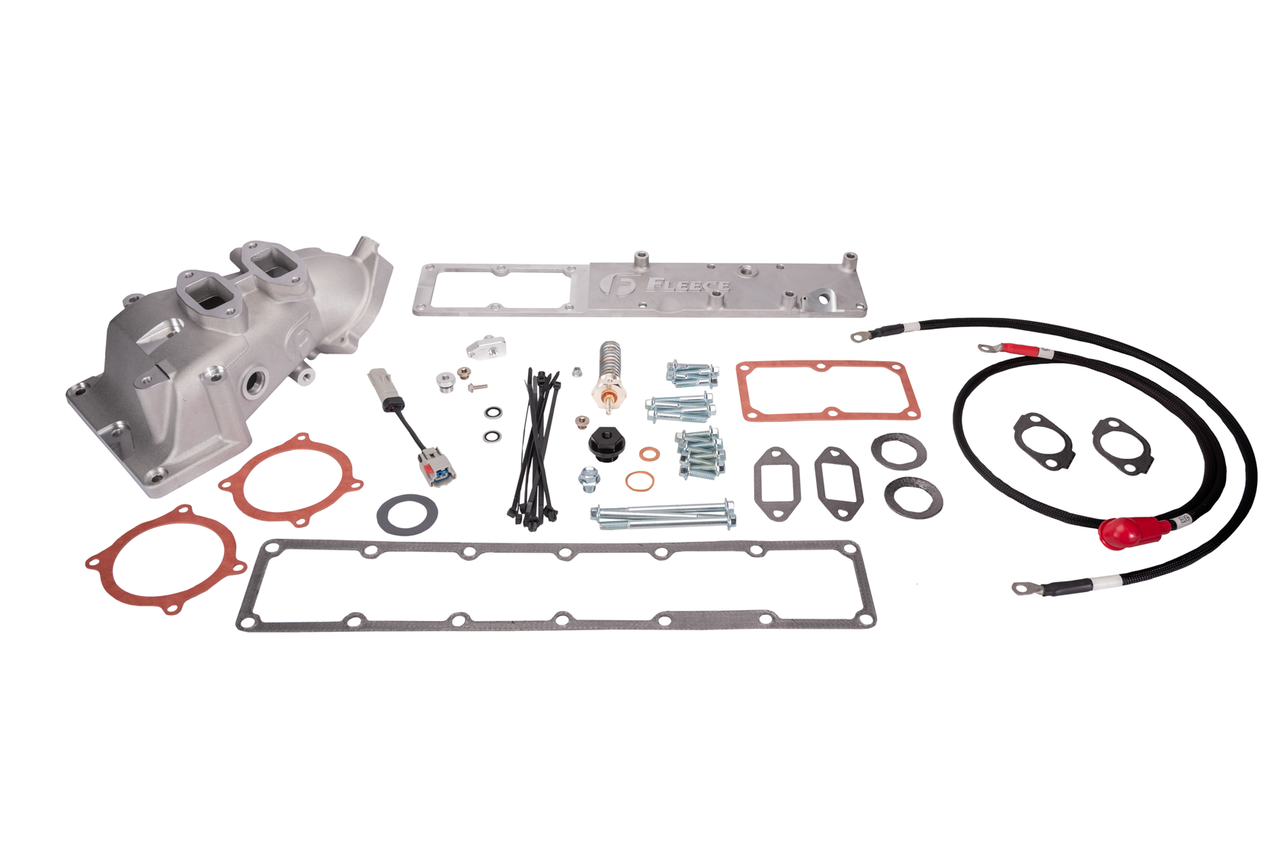 FLEECE PERFORMANCE FPE-CUMM-IHK-0724 INTAKE HORN & GRID HEATER UPGRADE KIT FOR 2007.5-2024 DODGE RAM 6.7L CUMMINS