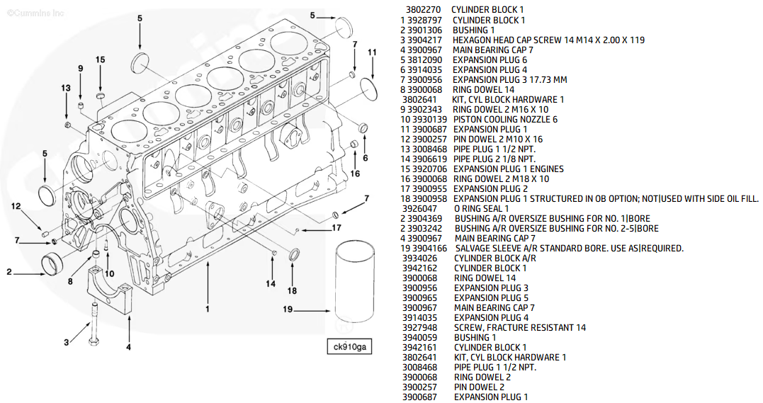CUMMINS 3927948 OEM 12MM MAIN BEARING CAP BOLT – 5.9L/6.7L (1998.5–2018)