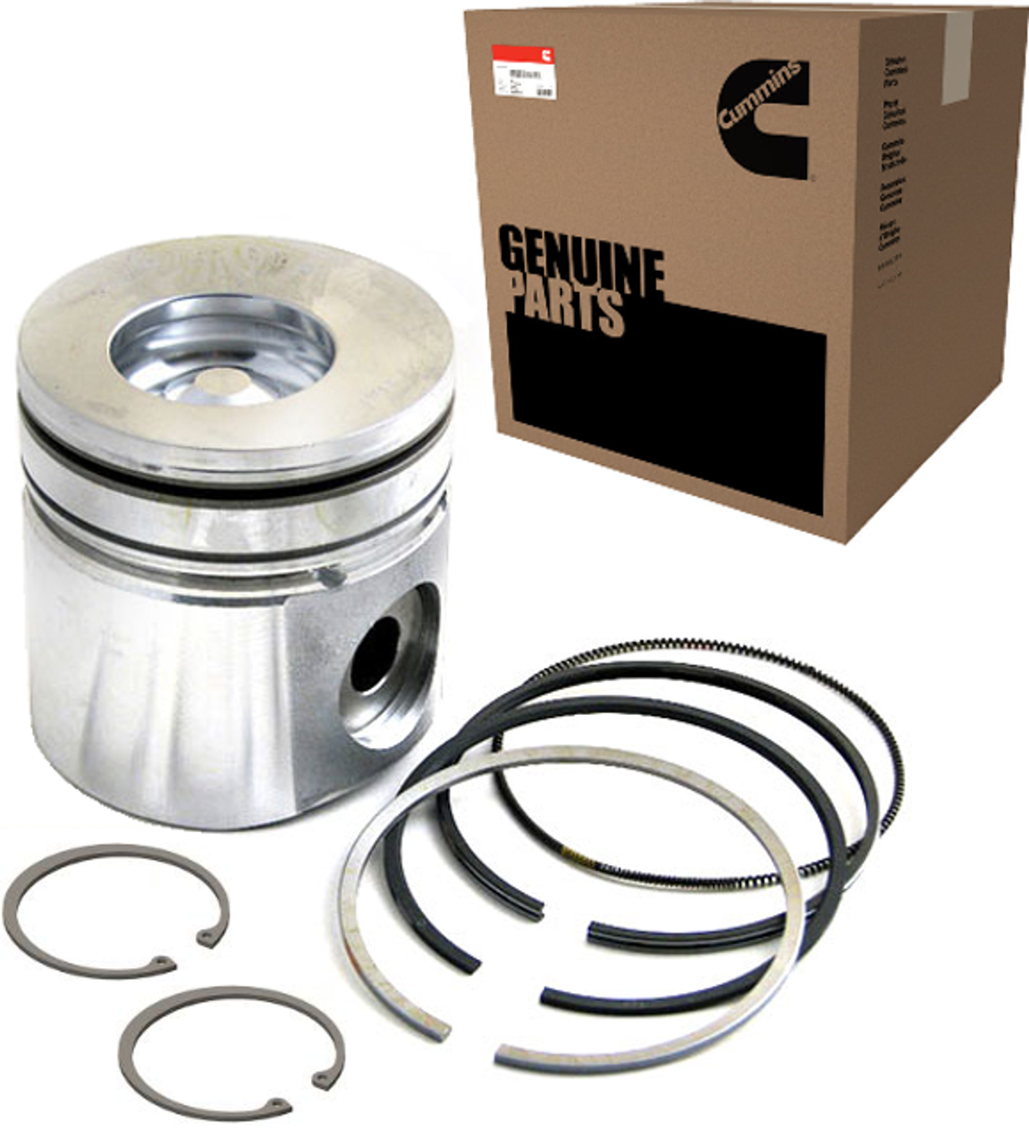 CUMMINS 3802160 OEM ENGINE PISTON KIT (MARINE STYLE BOWL, STANDARD BORE) – 5.9L 12-VALVE 6BT (1989–1998)