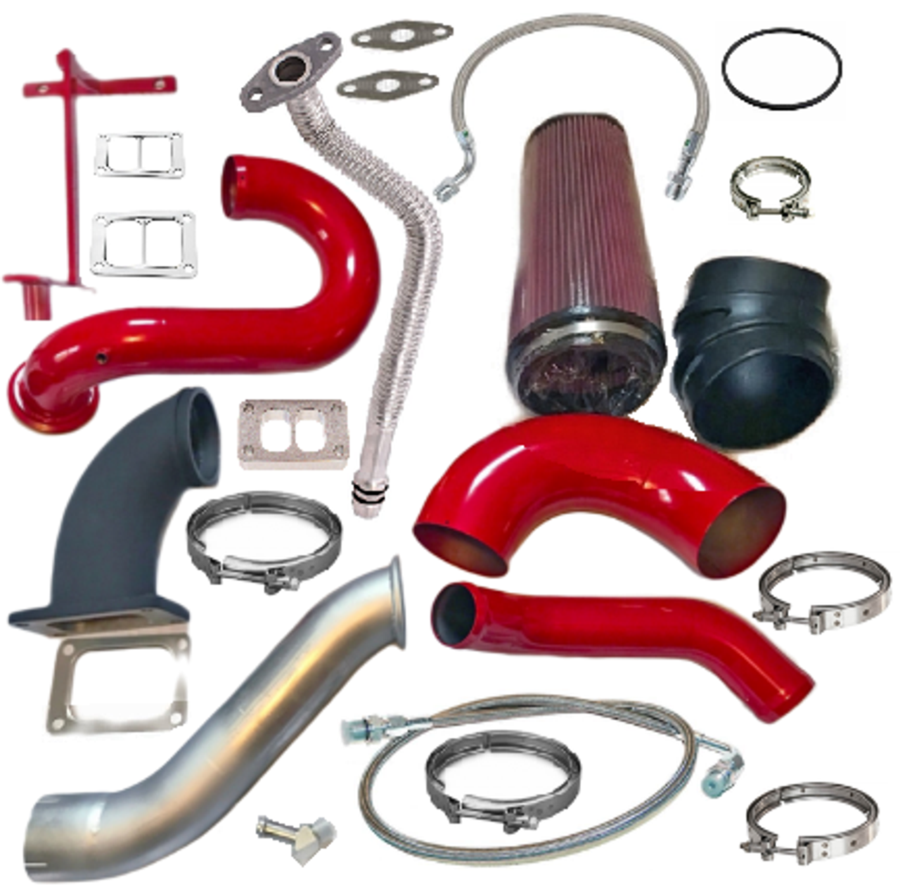 CRAZY CARLS "TWIN" TURBO PIPING KIT 1994-2007 DODGE CUMMINS 5.9L 24V CRAZY CARLS "TWIN" TURBO PIPING KIT 1994-2007 DODGE CUMMINS 5.9L 24V