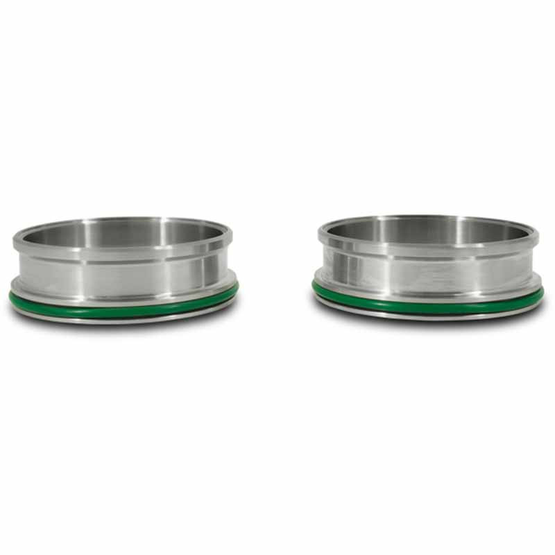 Vibrant T304 SS Slip Joint Adapter for 2.5in OD Tubing (3 piece assembly)
