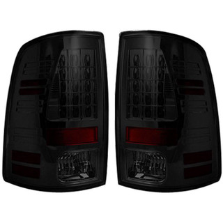 RECON 264169BK SMOKED LED TAIL LIGHTS 2010-2018 RAM 2500/3500 | 2009-2018 DODGE RAM 1500 (FOR MODELS EQUIPPED WITH OE HALOGEN TAIL LIGHTS)