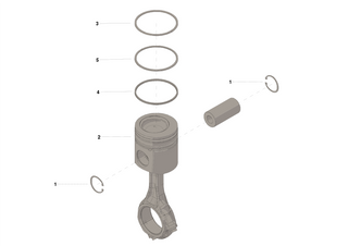 CUMMINS ENGINE PISTON KIT (STD) 07.5-18 6.7L - 4376345