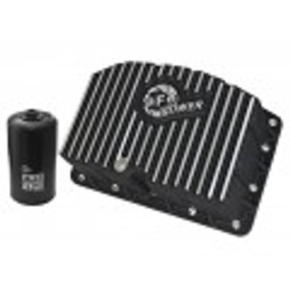 AFE POWER 46-70322 PRO SERIES ENGINE OIL PAN BLACK W/ MACHINED FINS FORD DIESEL TRUCKS 11-19 V8-6.7L (TD)