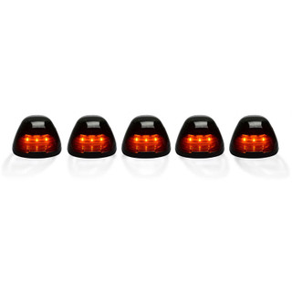 RECON 264143BK SMOKED LENS AMBER LED CAB LIGHT KIT 1999-2016 FORD SUPER DUTY (NOT EQUIPPED WITH OE CAB LIGHTS)