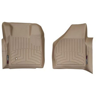 WEATHERTECH 451201 TAN FRONT FLOORLINER FOR 2008-2010 FORD SUPER DUTY (ALL CABS, AUTOMATIC - W/O 4X4 FLOOR SHIFTER)