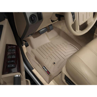 WEATHERTECH 451201 TAN FRONT FLOORLINER FOR 2008-2010 FORD SUPER DUTY (ALL CABS, AUTOMATIC - W/O 4X4 FLOOR SHIFTER)