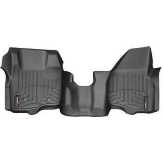 WEATHERTECH 443291 FRONT FLOORLINER, BLACK FOR 2011-2012 FORD SUPER DUTY (EXTENDED/CREW CAB - W/O 4X4 FLOOR SHIFTER W/O RAISED DEAD PEDAL)(OVER-THE-HUMP)