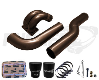 PUSHER PDC0709MW 3.5" MEGA INTAKE SYSTEM W/ PASSENGER SIDE INTERCOOLER TUBE 2007.5-2009 DODGE CUMMINS 6.7L 24V