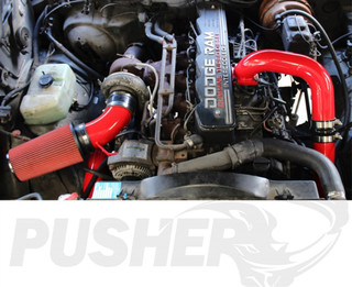 PUSHER PDC9496MW 3.5" MEGA INTAKE SYSTEM WITH 3.5" PASSENGER SIDE INTERCOOLER TUBE 1994-1996 DODGE CUMMINS 5.9L 12V