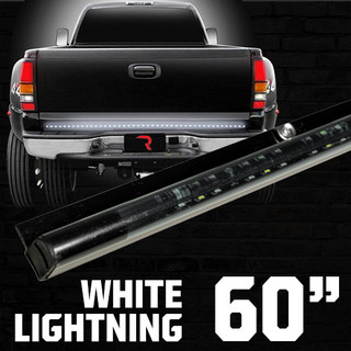 RECON 26416 60″ “WHITE LIGHTNING” TAILGATE BAR LED BRAKE LIGHTS RED & LED REVERSE LIGHTS WHITE