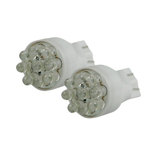RECON 264203WH 921 T-15 WEDGE STYLE UNIDIRECTIONAL 9 LED BULBS IN WHITE