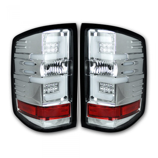 RECON 264297CL (REPLACES OEM LED) TAIL LIGHTS OLED IN CLEAR CHEVY SILVERADO 1500 16-18 & 2500/3500 16-19
