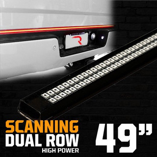 Recon 26415XHP Universal 49" Dual Row LED Tailgate Bar W/ Scanning Amber Signal