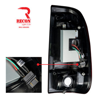 RECON 264293BK TAIL LIGHTS OLED IN SMOKED 08-16 FORD SUPER DUTY