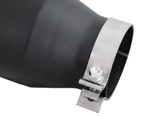 AFE POWER 49T40601-B12 MACH FORCE-XP 409 STAINLESS STEEL CLAMP-ON EXHAUST TIP BLACK 4" X 6" X 12"