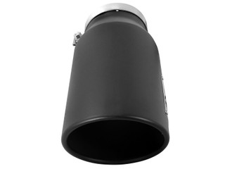 AFE POWER 49T50702-B15 MACH FORCE-XP 409 STAINLESS STEEL CLAMP-ON EXHAUST TIP BLACK LEFT SIDE EXIT 5 IN INLET X 7 IN OUTLET X 15 IN L