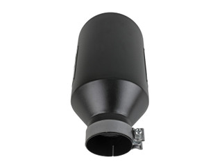 AFE POWER 49T40801-B15 MACH FORCE-XP 409 STAINLESS STEEL CLAMP-ON EXHAUST TIP BLACK 4 IN INLET X 8 IN OUTLET X 15 IN L