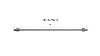 FLEECE FPE-34200-18 18 INCH HIGH PRESSURE FUEL LINE 8MM X 3.5MM LINE M14 X 1.5 NUTS UNIVERSAL