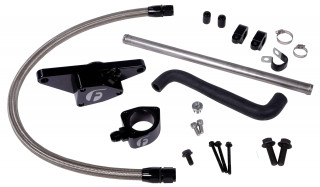 FLEECE FPE-CLNTBYPS-CUMMINS-0305-SS COOLANT BYPASS KIT WITH STAINLESS STEEL BRAIDED LINE-AUTO TRANSMISSION 2003-2005 CUMMINS 5.9L 24V