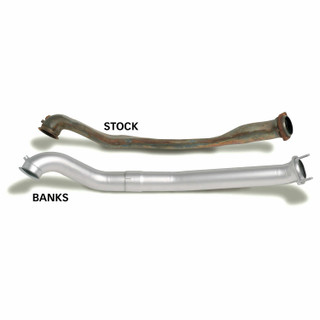 BANKS 46299-B MONSTER EXHAUST SYSTEM 4IN SINGLE EXIT BLACK TIP -CCLB 1994-1997 FORD POWERSTROKE 7.3L