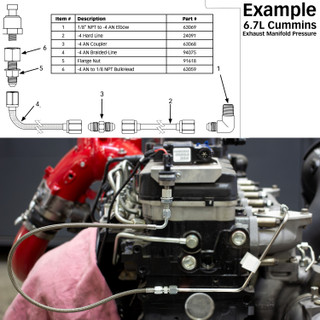 BANKS 66422 PRESSURE SENSOR REMOTE MOUNT KIT HIGH-TEMPERATURE/DRIVE PRESSURE MEASUREMENTS UNIVERSAL DIESEL