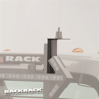 BACKRACK 91009 ANTENNA BRACKET 3.50IN SQUARE WITH 7/8IN HOLE SAFETY RACK LOUVERED INSERT