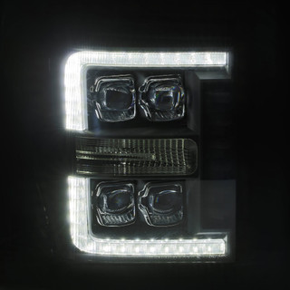 ALPHAREX 880148 11-16 FORD F-350 SD NOVA LED PROJ HEADLIGHTS PLANK STYLE CHRM W/ACTIV LIGHT/SEQ SIGNAL