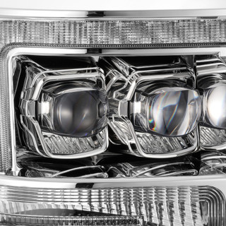 ALPHAREX 880148 11-16 FORD F-350 SD NOVA LED PROJ HEADLIGHTS PLANK STYLE CHRM W/ACTIV LIGHT/SEQ SIGNAL